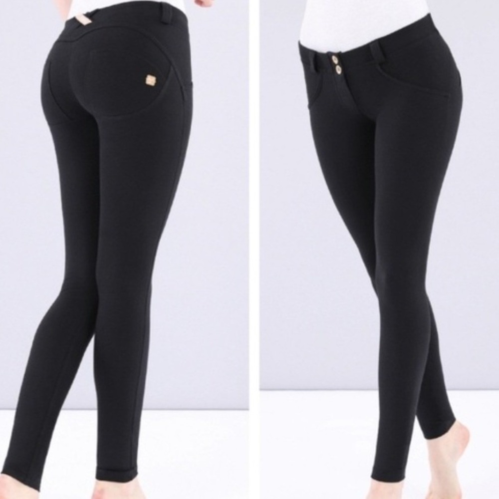 Freddy WR.UP Shaping Pants Womens Small/4 Black Low Rise Skinny Leggings‎